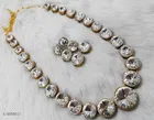 Women'S Alloy Gold Plated Jewellery Set, White