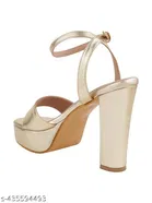 Solid Block Open Toe Heels Size 9-10 Years