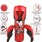 Kids Boxing Set with Hanging Filled Punching Bag, Head Guard & Boxing Gloves [Set of 3]