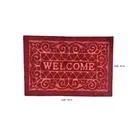 Felt Welcome Anti-Slip Door Mat [37x57 cm] Maroon