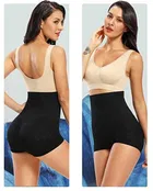 विमेंस कॉटन लाइक्रा टम्मी कण्ट्रोल 4-इन-1 ब्लेंडेड हाई वैस्ट टम्मी & थाई शेपवियर 