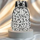 Fabric Backpack Bag, White