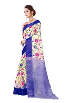 Cotton Flower Printed Saree for Women 