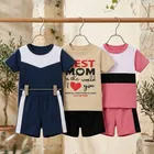 Solid Cotton Blend Top & Bottom Set for Boys 