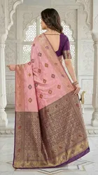 Banarasi Woven Silk Blend Saree for Women 