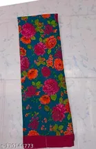 Georgette Printed Saree for Women, Green 