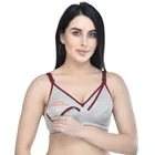 Cotton Blend Solid Non Padded Feeding Bras for Women 