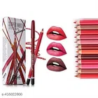 Super Matte Lip Liner Pencil, Multicolor, Pack of 12