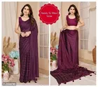 Georgette Striped Saree for Women 