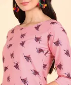 Crepe Block Print Women's Kurta with Pant Set 