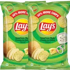 Lays Americann Style Cream & Onion Flavour Chips 50 g (Set Of 2)