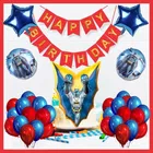 Bat Man Theme Birthday Decoration,Red,Set Of 1