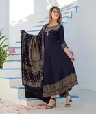 Rayon Printed Kurti with Dupatta for Women 