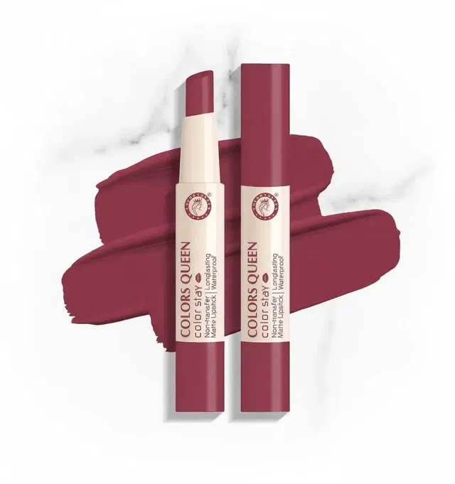Colors Queen Matte Lipstick, Plum Pretty, 2.1 g