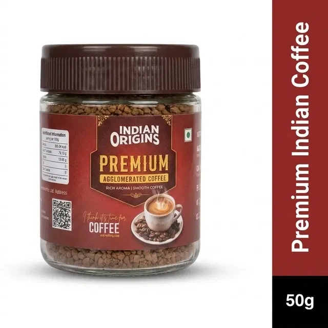 इंडियन ओरिजिन कॉफ़ी प्रीमियम 50 g