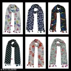 Poly Chiffon Printed Scarves for Women 