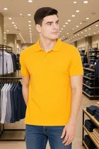 Cotton Blend Polo Neck T-Shirt for Men 