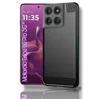 Synthetic Pu Leather Back Cover For Motorola Edge 60 Pro 5G 