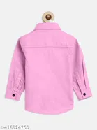 Solid Cotton Blend Spread Collar Shirt for Boys 