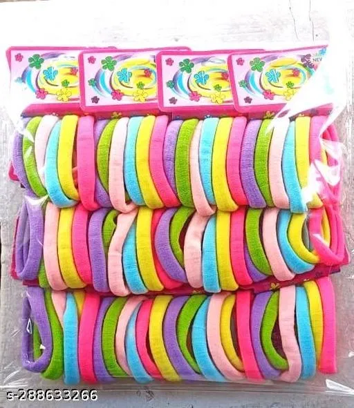 Fabric Hair Bands for Women, Pack of 72 (Multicolor)