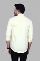 Cotton Blend Solid Shirt for Men, White 