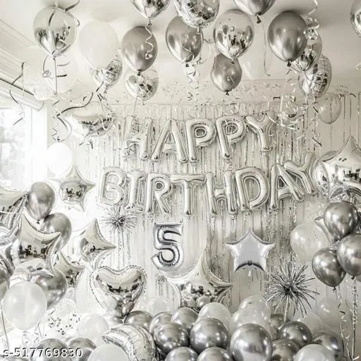 52 Pcs 5th Birthday Decoration kit, Multicolour, Set of 1