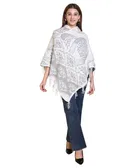 Woolen Self-Design Ponchos for Women 