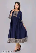 Anarkali Viscose Rayon Printed Kurti for Women 