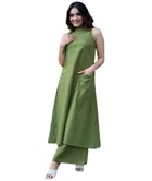 Rayon Solid Kurti with Pant for Women 