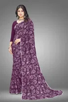 Georgette Printed Saree for Women 