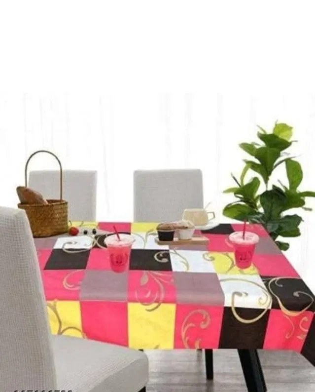 PVC Printed Table Cover (Multicolor, 40x60 inches)