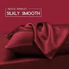 Grover Silk Pillow Cover Maroon 17x27inch Pack of 2