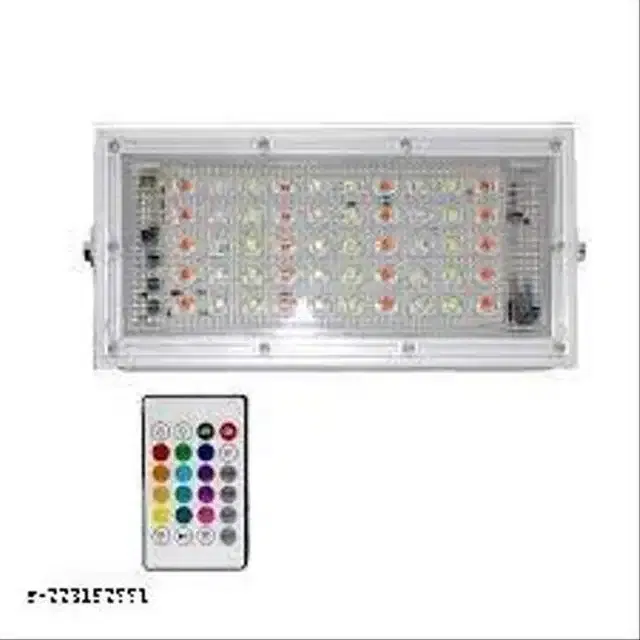Remote Control Flood Light (White, 50 W)