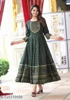 Rayon Kurti for Women, Green 