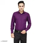 Cotton Solid Full Sleeves Shirt for Men 