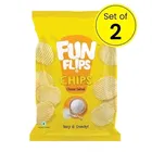 Fun Flips Plain Salted Potato Chips 2X41 g 