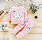 Hosiery Cotton Full Sleeves T-Shirt with Pant Clothing Set for Kids 