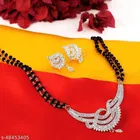 Alloy Mangalsutra with Earrings for Women 