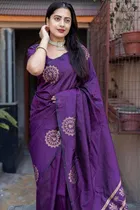 Banarasi Woven Silk Blend Saree for Women 