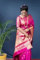 Banarasi Silk Zari Woven Saree for Women 