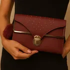 Women's Party wear/ Casual Hand wallet clutch Brown Style 10 ,One Size
