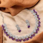 Alloy Choker Necklace with Earrings for Women 