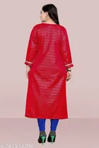 Satin Silk Printed Kurti for Women 