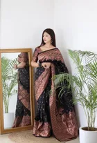 Jacqard Zari Saree for Women (Multicolor, 6.3 m)