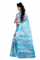 SVB साड़ी टफेटा साड़ी विदआउट ब्लाउज पीस 