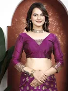 Banarasi Silk Jacquard Print Saree for Women 