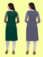 Crepe Solid Kurtis for Women 