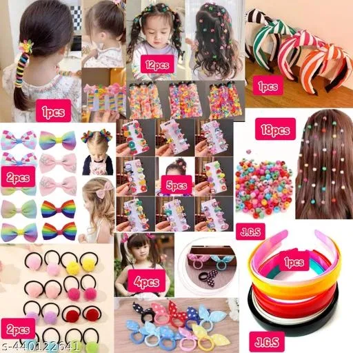 Set of 46 pcs Hair Accessories Combo for Women (Multicolor)