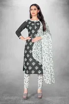 Cotton Slub Unstitched Dress Material for Women 
