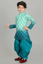 Cotton Printed Kurta with Patiyala Set for Boys 